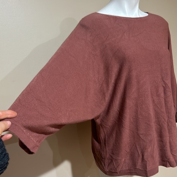 Soho Women's Long Sleeve Brown Top - Picture 3 of 8